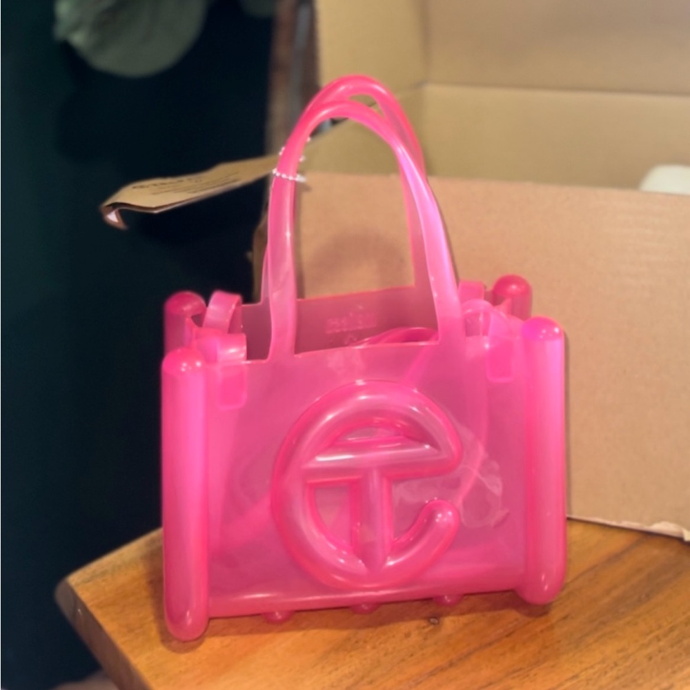 BNWT Melissa x Telfar Small Jelly Shopper - Clear Pink